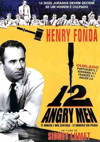 Cartaz do filme "Doze Homens e uma Sentença" (1957) do diretor Sidney Lumet